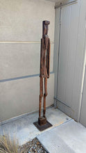 Load image into Gallery viewer, 6&#39; tall tribal warrior with spear hand carved
