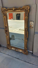 Load image into Gallery viewer, 4&#39; x 3.5&#39; gold frame vintage plastic mirror
