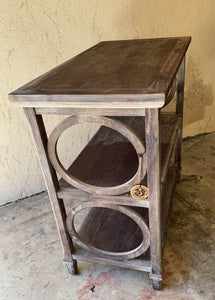 world market solid wood rustic bookshelf side table