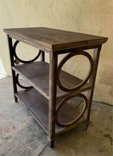 Load image into Gallery viewer, world market solid wood rustic bookshelf side table
