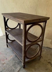 world market solid wood rustic bookshelf side table