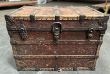 Load image into Gallery viewer, unique steampunk 1950’s rustic treasure chest prop or storage
