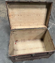 Load image into Gallery viewer, unique steampunk 1950’s rustic treasure chest prop or storage
