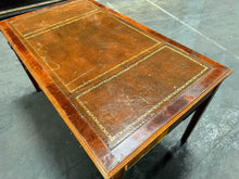 Load image into Gallery viewer, 1978 vintage leather top oak executive desk 4.5’ x 2.5’ Rental
