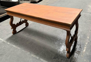 rustic folk art oak handmade farmhouse table desk Size L 69 x W 30 x H 32”