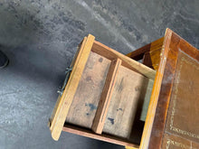 Load image into Gallery viewer, 1978 vintage leather top oak executive desk 4.5’ x 2.5’ Rental
