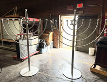 Load image into Gallery viewer, Two 6.5’ x 5.5’ 9 branched Hanukkah Menorah
