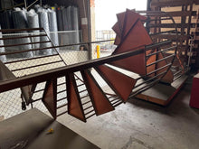 Load image into Gallery viewer, 14’ x 4’ gold spiral staircase iron Rental
