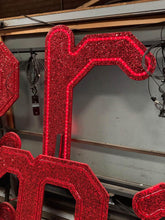 Load image into Gallery viewer, huge 25’ Merry Christmas light up sign prop/ parties or rental
