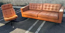 Load image into Gallery viewer, Ikea 2 piece set MORABO Sofa, HAVBERG Swivel chair, Grann/Bomstad golden brown
